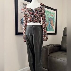 Preloved HUE Black Faux Leather Apparel